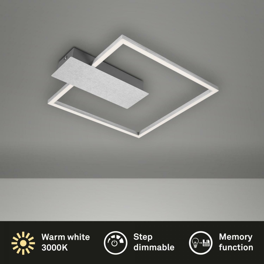 Briloner 3544-018 - LED Димируем плафон NICO LED/12W/230V матов хром