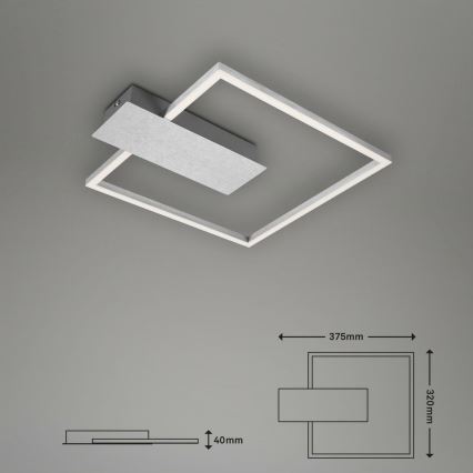 Briloner 3544-018 - LED Димируем плафон NICO LED/12W/230V матов хром