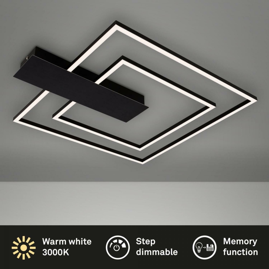 Briloner 3545-015 - LED Димируем плафон NICO LED/25W/230V черен