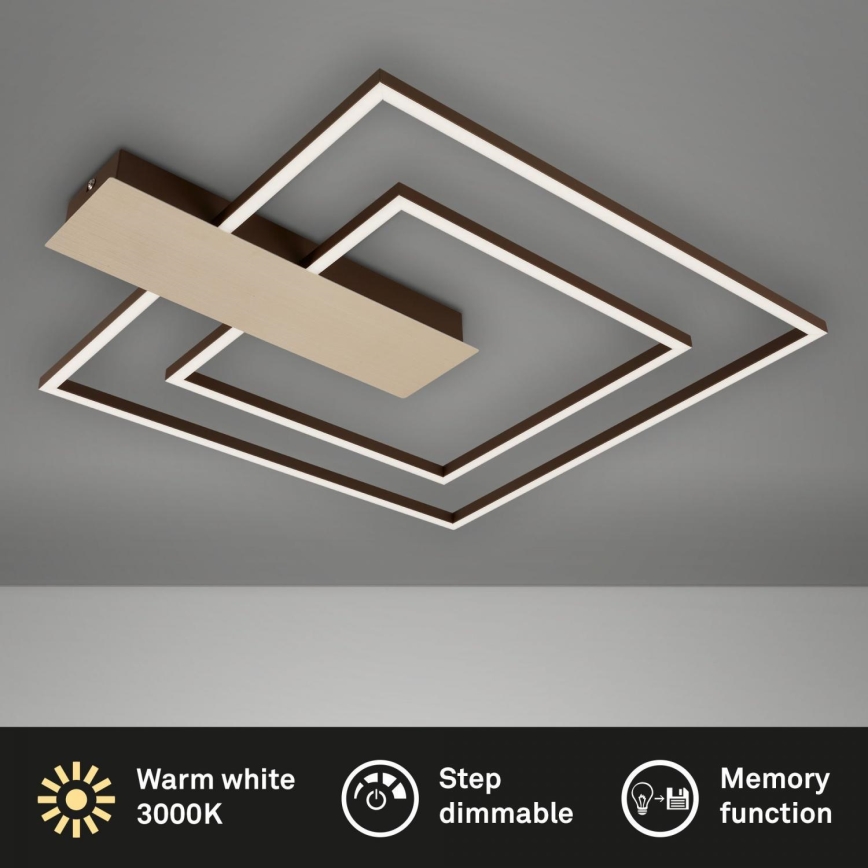 Briloner 3545-017 - LED Димируем плафон NICO LED/25W/230V златист