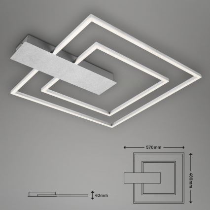 Briloner 3545-018 - LED Димируем плафон NICO LED/25W/230V матов хром