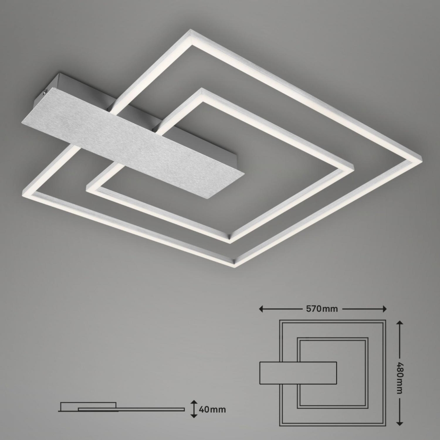 Briloner 3545-018 - LED Димируем плафон NICO LED/25W/230V матов хром