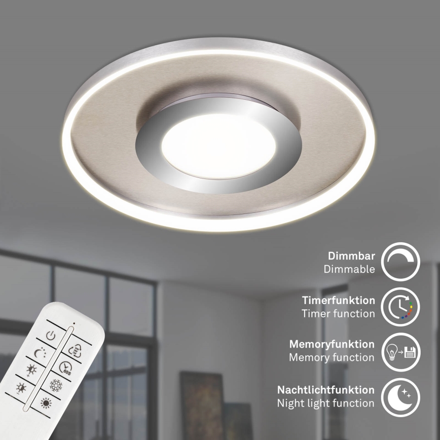 Briloner 3640-012 - LED Димируем плафон LED/25W/230V 2700-6500K + дистанционно управление