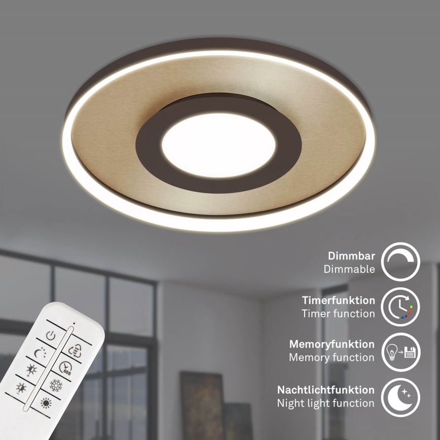 Briloner 3640017 - LED Димируем плафон FRAME LED/25W/230V 2700-6500K + дистанционно управление