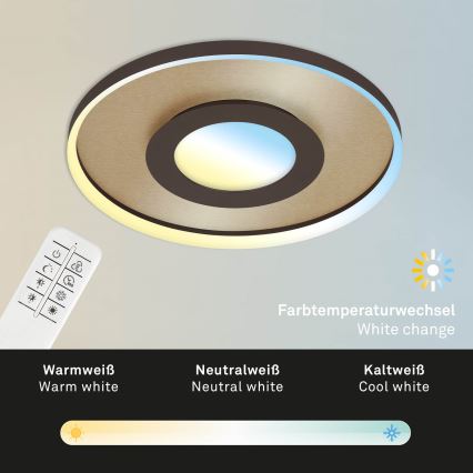 Briloner 3640017 - LED Димируем плафон FRAME LED/25W/230V 2700-6500K + дистанционно управление
