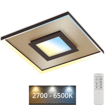 Briloner 3641-017 - LED Димируем плафон FRAME LED/30W/230V 2700-6500K златист + дистанционно управление