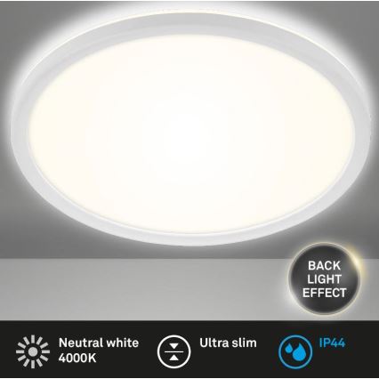 Briloner 3642-416 - LED Плафон за баня SLIM LED/19W/230V IP44 бял