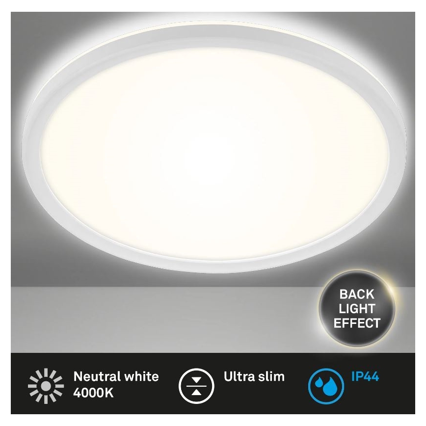 Briloner 3642-416 - LED Плафон за баня SLIM LED/19W/230V IP44 бял