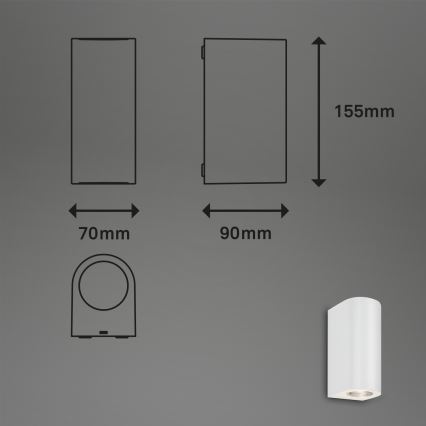 Briloner 3648-026 - LED Екстериорен аплик UP&DOWN 2xGU10/4,7W/230V IP44