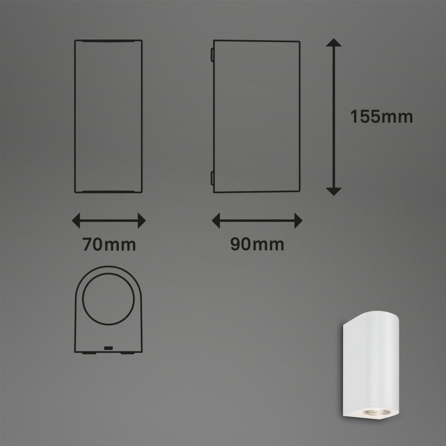 Briloner 3648-026 - LED Екстериорен аплик UP&DOWN 2xGU10/4,7W/230V IP44