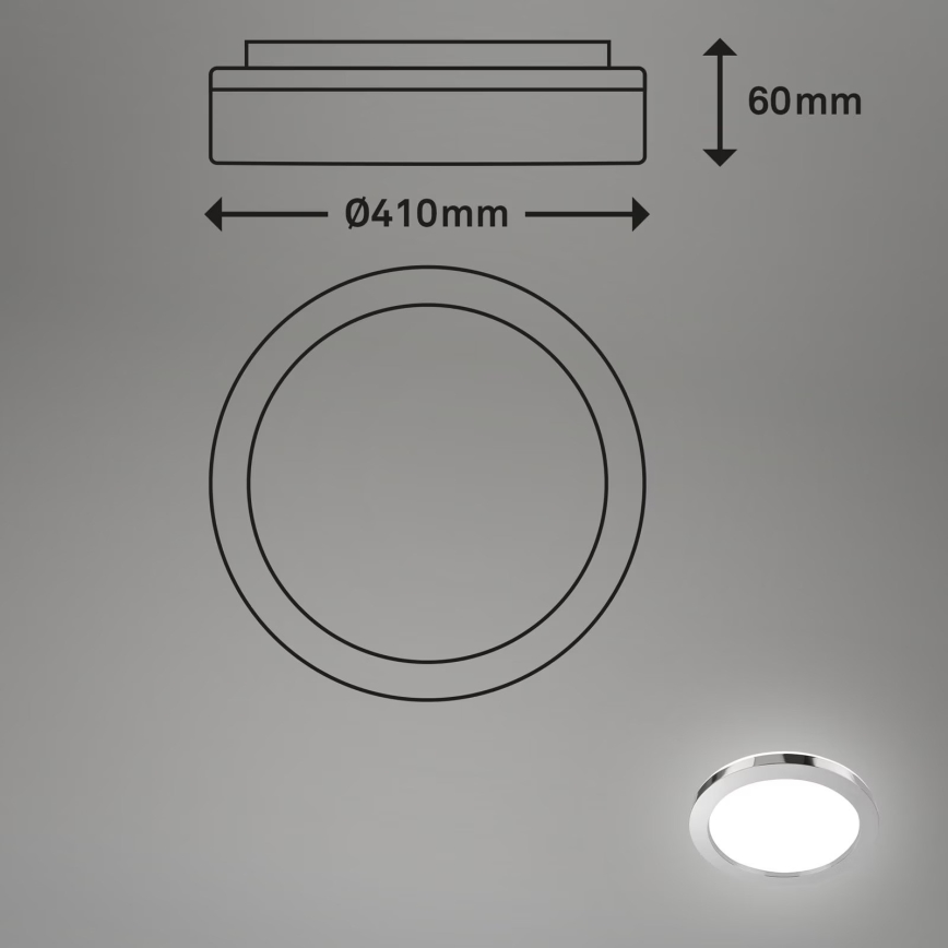 Briloner 3673-018 - LED Плафон за баня SPLASH LED/28W/230V Ø 41 см