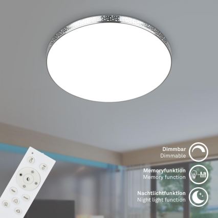 Briloner 3679-018 - LED RGB Димируем плафон за баня MAGA LED/18,5W/230V 3000-6500K Ø 35,5 см + дистанционно управление