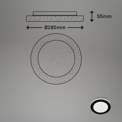 Briloner 3693-015 - LED Плафон за баня LED/15W/230V IP44 4000K Ø 28 см