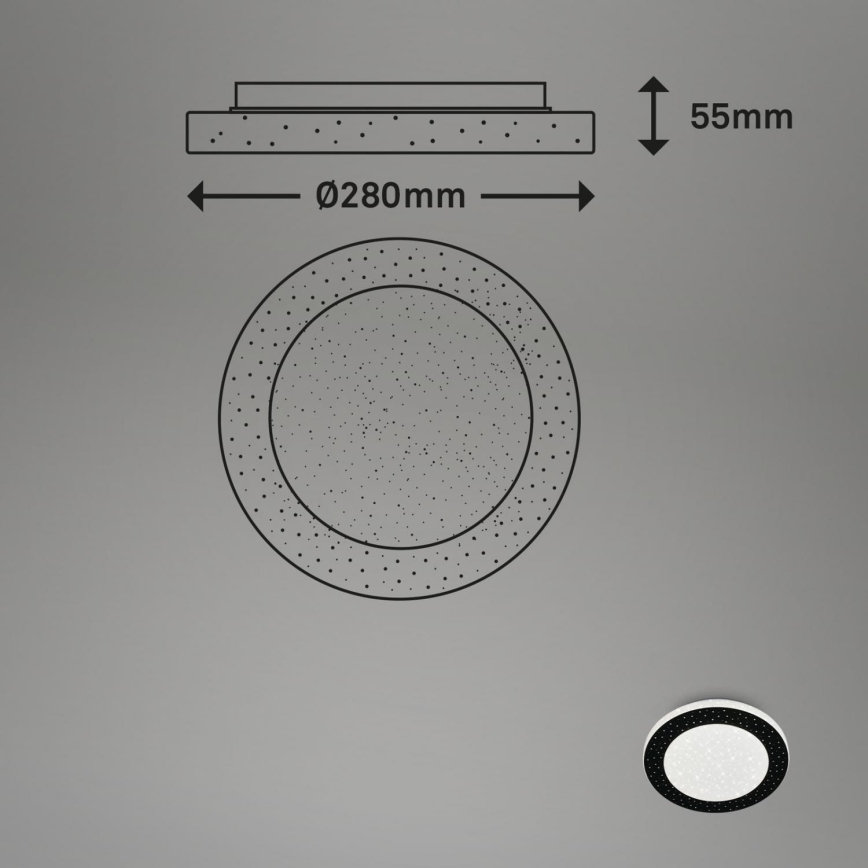 Briloner 3693-015 - LED Плафон за баня LED/15W/230V IP44 4000K Ø 28 см