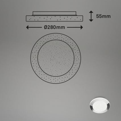 Briloner 3693-018 - LED Плафон за баня LED/15W/230V IP44 4000K Ø 28 см