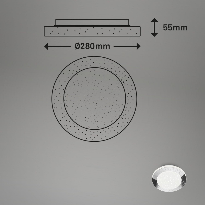 Briloner 3693-018 - LED Плафон за баня LED/15W/230V IP44 4000K Ø 28 см