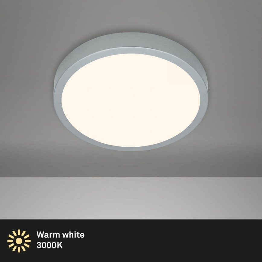 Briloner 3700-014 - LED Плафониера RUNA LED/16W/230V 3000K Ø 28 см сребрист