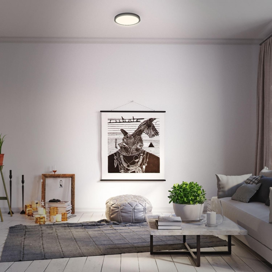 Briloner 3700-015 - LED Плафониера RUNA LED/16W/230V 3000K Ø 28 см черен