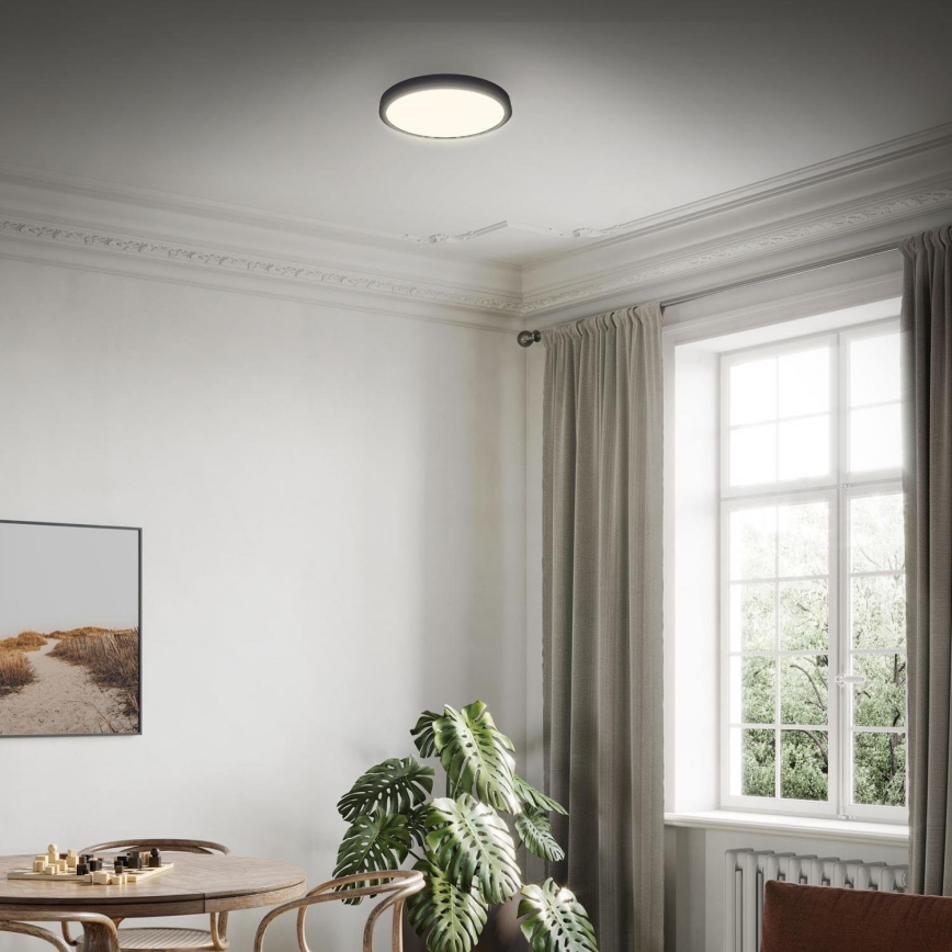 Briloner 3700-015 - LED Плафониера RUNA LED/16W/230V 3000K Ø 28 см черен