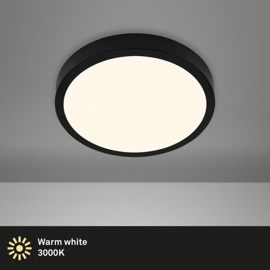 Briloner 3700-015 - LED Плафониера RUNA LED/16W/230V 3000K Ø 28 см черен