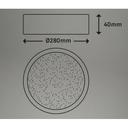 Briloner 3701-015 - LED Димируем плафон RUNA LED/18W/230V 2700-6500K + дистанционно управление