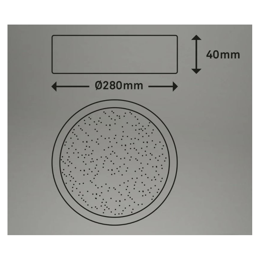 Briloner 3701-015 - LED Димируем плафон RUNA LED/18W/230V 2700-6500K + дистанционно управление