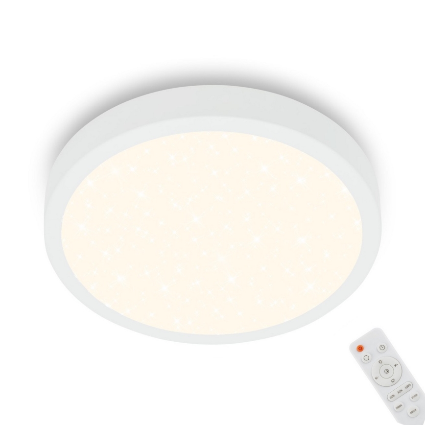 Briloner 3701-016 - LED Димируем плафон RUNA LED/18W/230V 2700-6500K бял + дистанционно управление