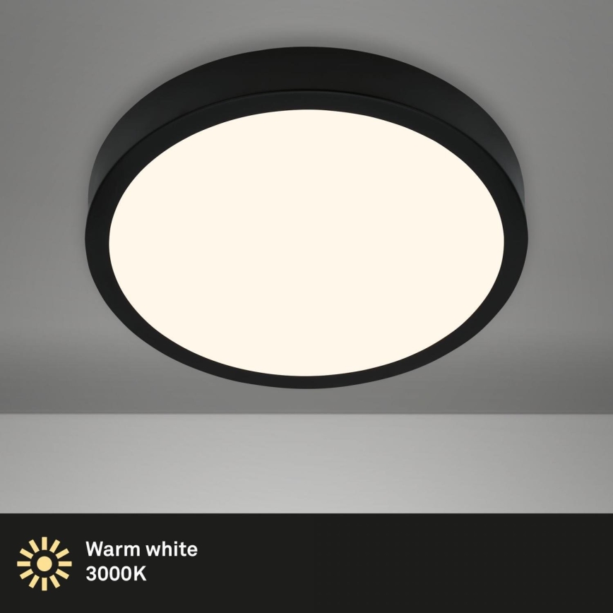 Briloner 3703-015 - LED Плафониера RUNA LED/24W/230V 3000K Ø 38 см черен