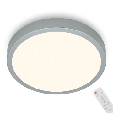 Briloner 3704-014-LED Димируем плафон RUNA LED/22W/230V 2700-6500K сребрист + дистанционно управление