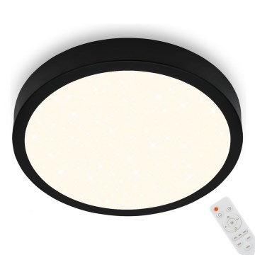 Briloner 3704-015 - LED Димируем плафон RUNA LED/22W/230V 2700-6500K черен + дистанционно управление