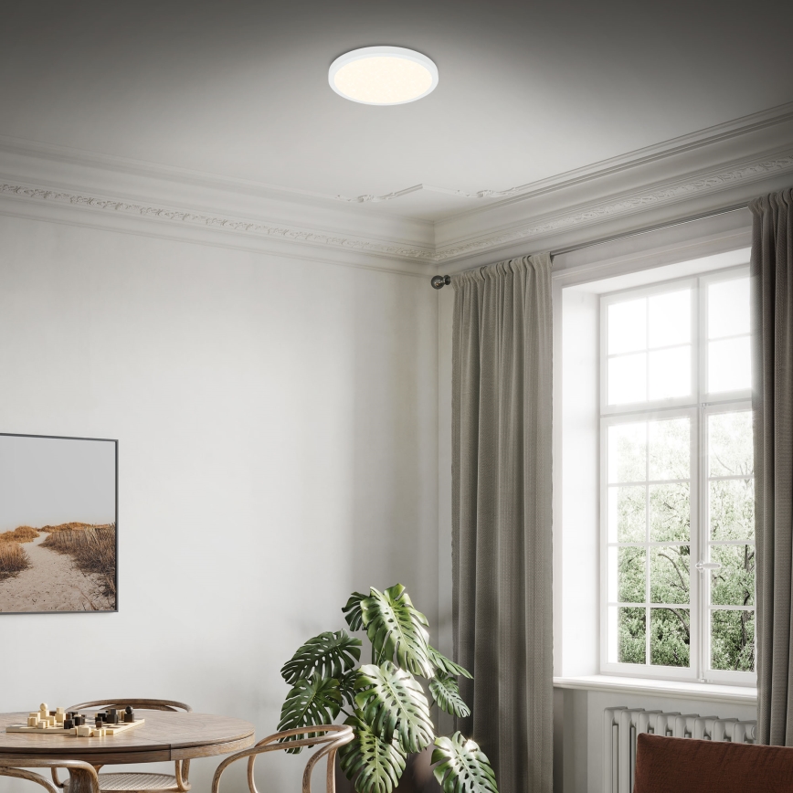 Briloner 3704-016 - LED Димируем плафон RUNA LED/22W/230V 2700-6500K бял + дистанционно управление