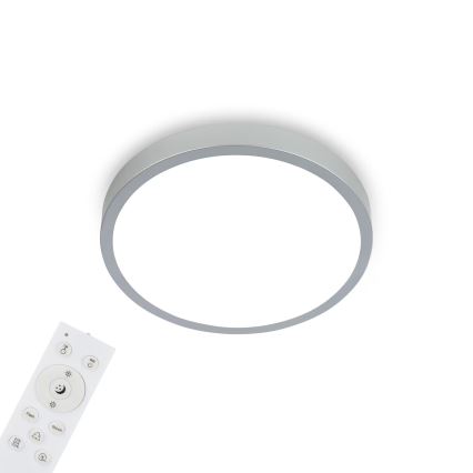 Briloner 3709-014 - LED RGBW Димируем плафон LED/22W/230V 4000K Ø 38 см сребрист + дистанционно управление