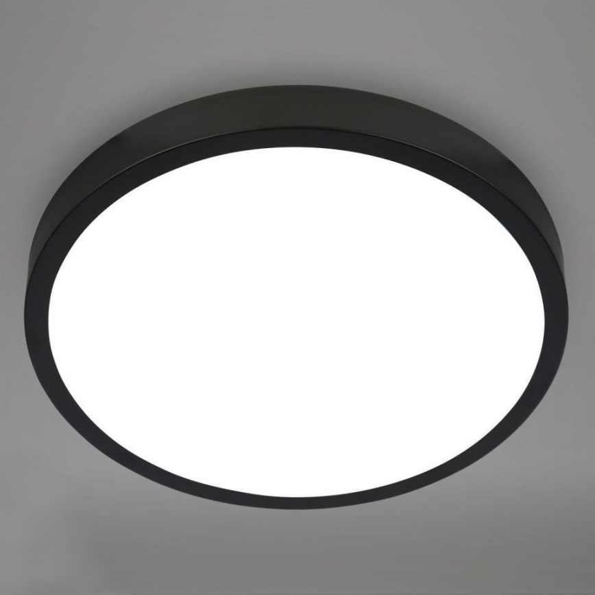 Briloner 3709-015 - LED RGBW Димируем плафон LED/22W/230V 4000K Ø 38 см черен + дистанционно управление
