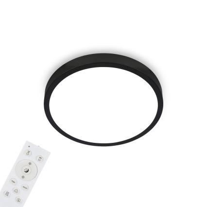 Briloner 3709-015 - LED RGBW Димируем плафон LED/22W/230V 4000K Ø 38 см черен + дистанционно управление