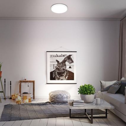 Briloner 3709-016 - LED RGBW Димируем плафон LED/22W/230V 4000K Ø 38 см бял + дистанционно управление