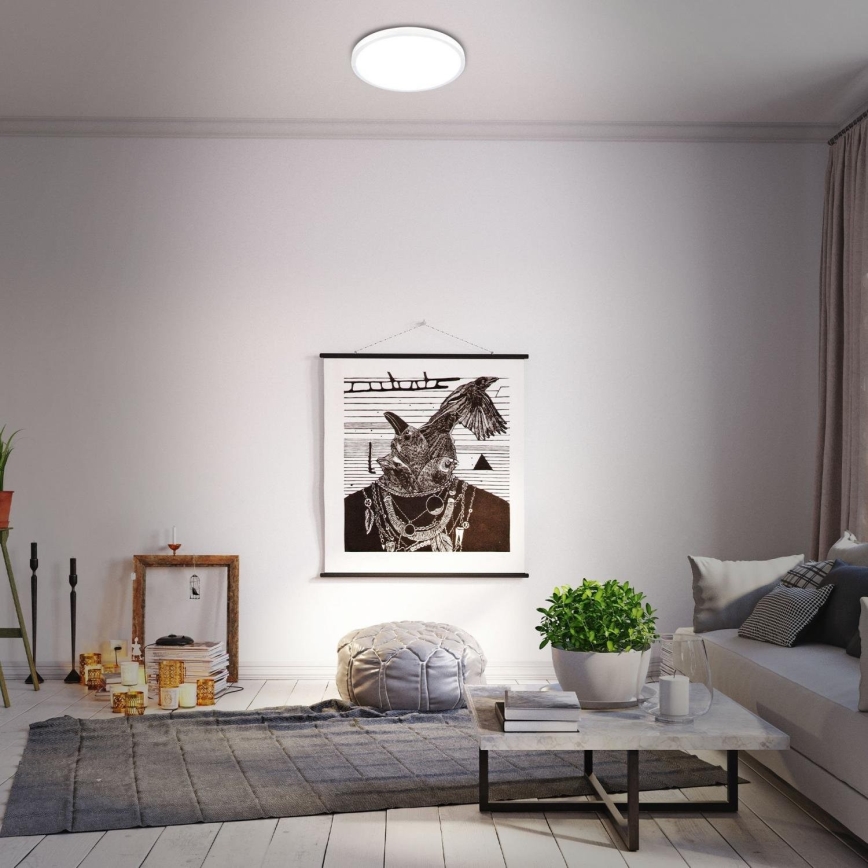 Briloner 3709-016 - LED RGBW Димируем плафон LED/22W/230V 4000K Ø 38 см бял + дистанционно управление