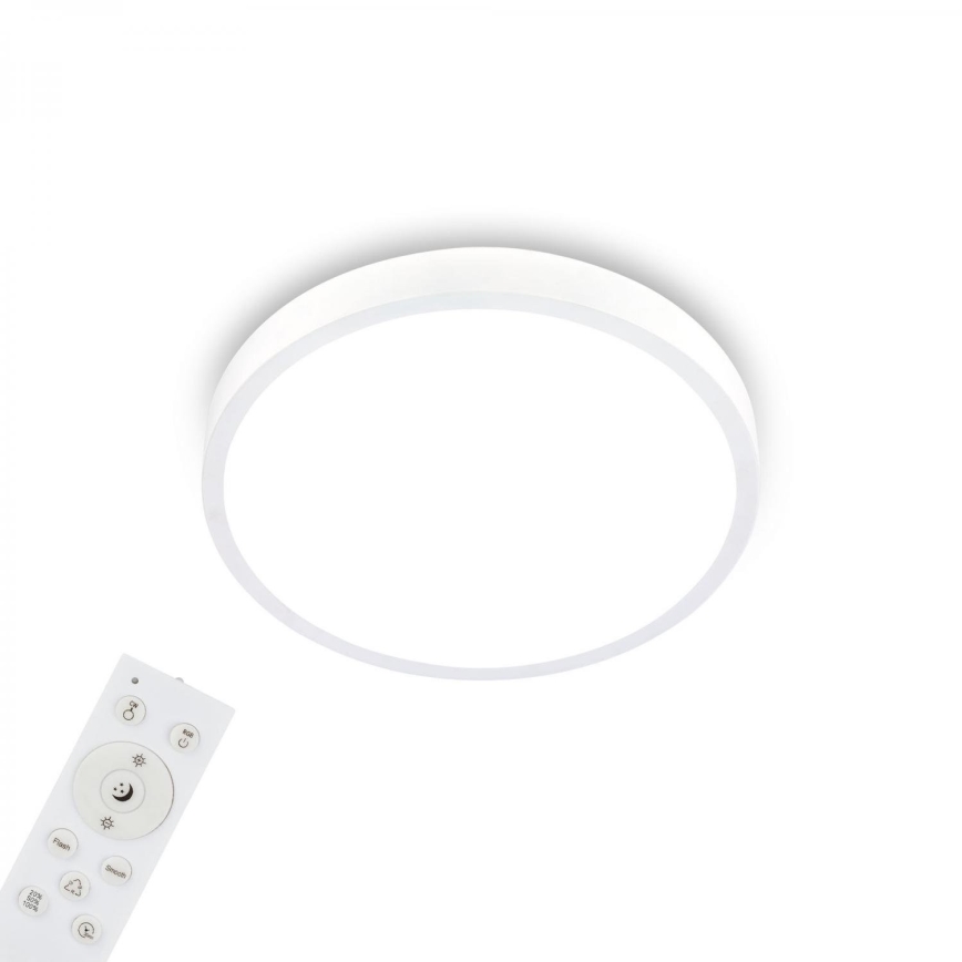Briloner 3709-016 - LED RGBW Димируем плафон LED/22W/230V 4000K Ø 38 см бял + дистанционно управление