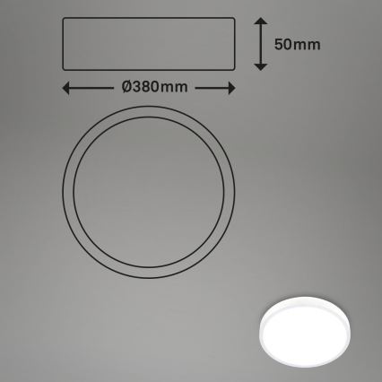 Briloner 3709-016 - LED RGBW Димируем плафон LED/22W/230V 4000K Ø 38 см бял + дистанционно управление