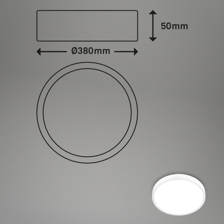 Briloner 3709-016 - LED RGBW Димируем плафон LED/22W/230V 4000K Ø 38 см бял + дистанционно управление