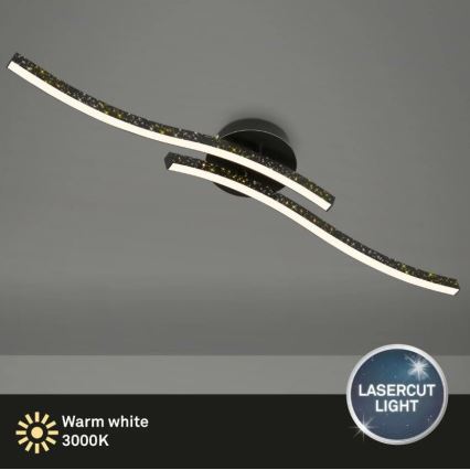Briloner 3718-025 - LED Полилей за повърхностен монтаж REY 2xLED/6W/230V черен