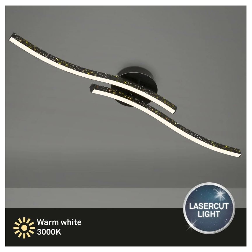 Briloner 3718-025 - LED Полилей за повърхностен монтаж REY 2xLED/6W/230V черен