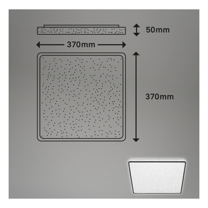 Briloner 3749-415 - LED Плафониера LINO LED/24W/230V черен