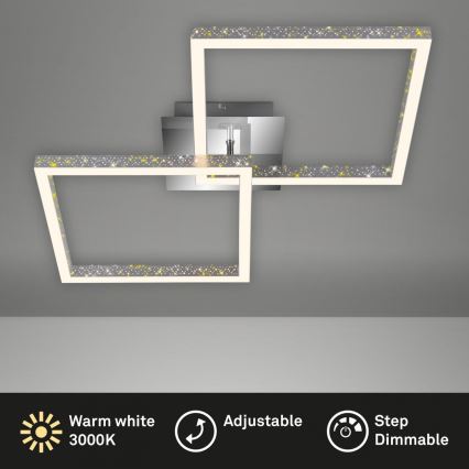 Briloner 3751-019 - LED Димируем плафон FRAME LED/20W/230V лъскав хром