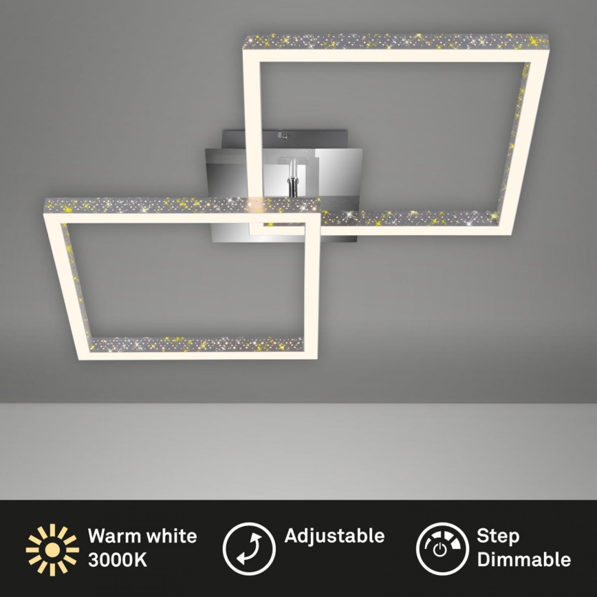 Briloner 3751-019 - LED Димируем плафон FRAME LED/20W/230V лъскав хром