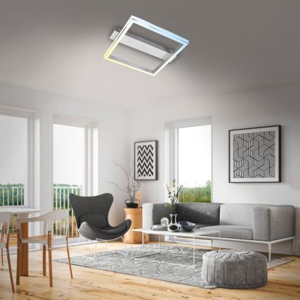 Briloner 3760-019 - LED димируемо таванно осветително тяло FRAME LED/23W/230V 2700-6500K 42x36 cm + дистанционно управление