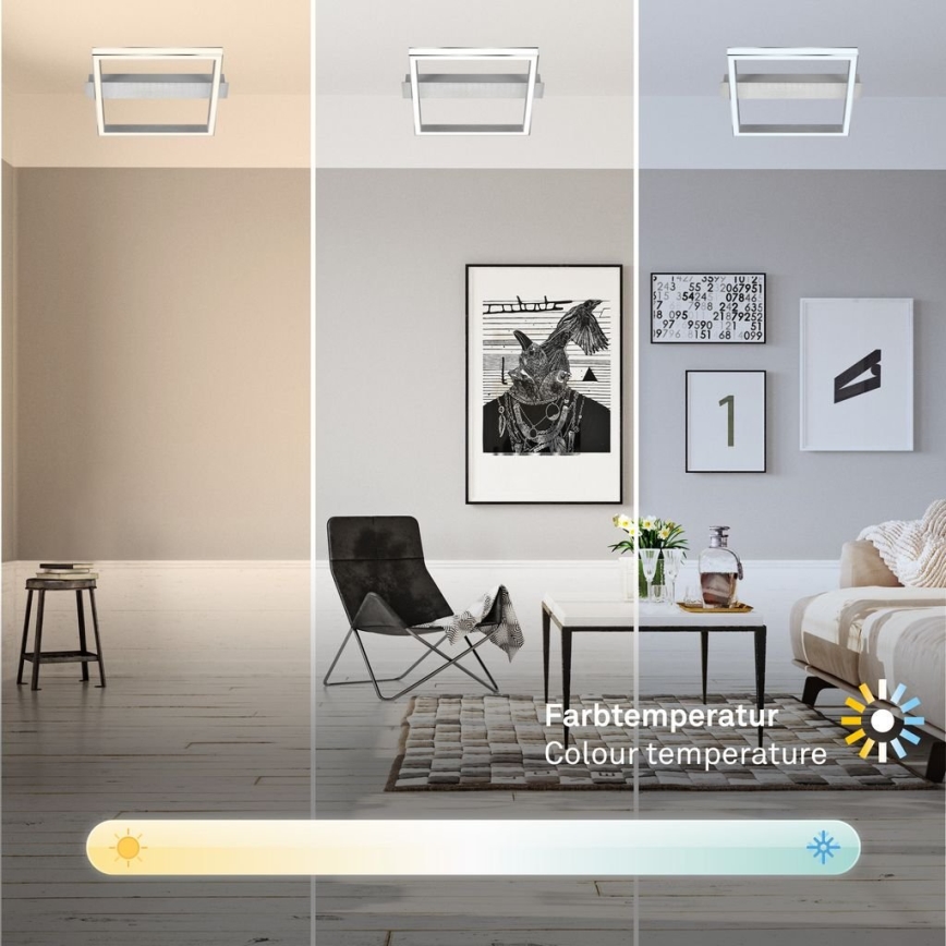 Briloner 3760-019 - LED димируемо таванно осветително тяло FRAME LED/23W/230V 2700-6500K 42x36 cm + дистанционно управление