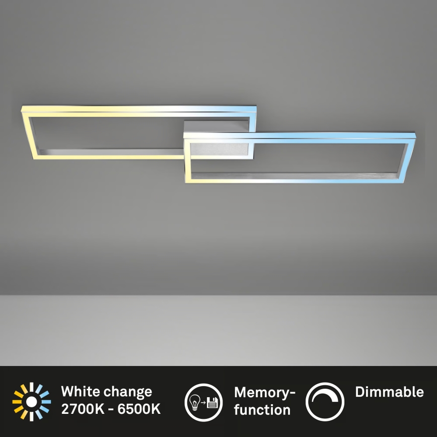 Briloner 3761019 - Димируем LED таванен плафон LED/45W/230V 2700-6500K матов хром + дистанционно управление