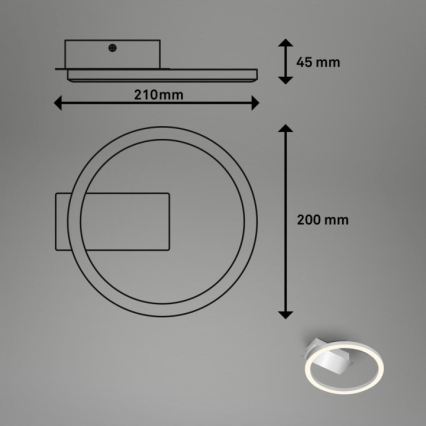 Briloner 3778-014 - LED таванно осветително тяло FRAME LED/5W/230V Ø 20 см матов хром