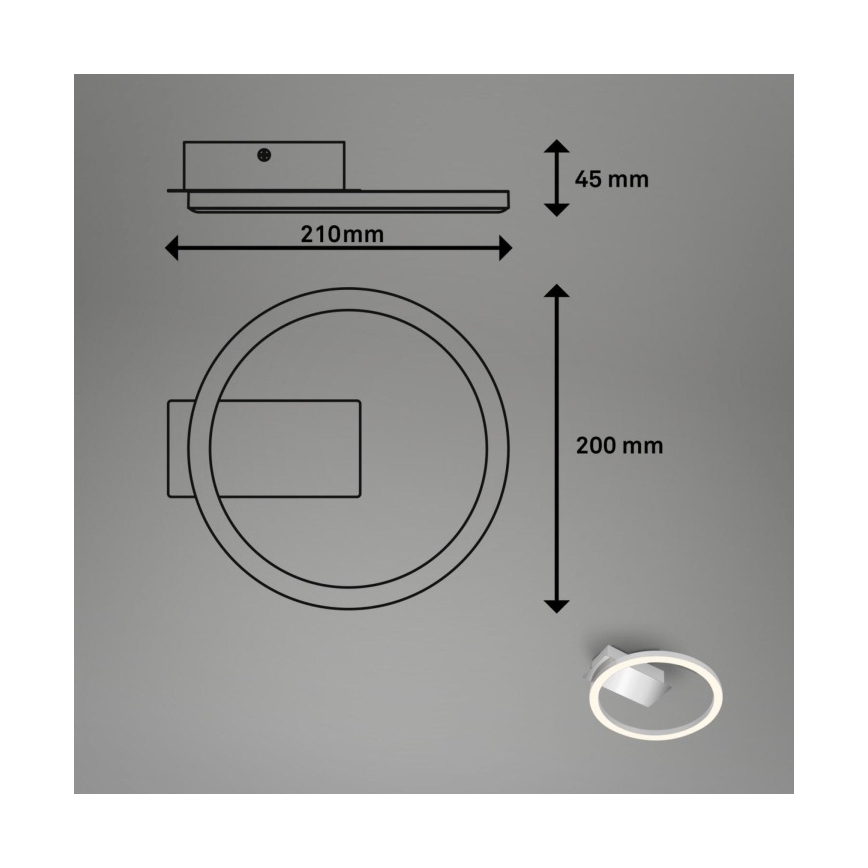 Briloner 3778-014 - LED таванно осветително тяло FRAME LED/5W/230V Ø 20 см матов хром