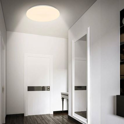 Briloner 3828-016 - LED таванно осветително тяло за баня с датчик за движение WALK LED/24W/230V IP54 Ø 35 cm бяло